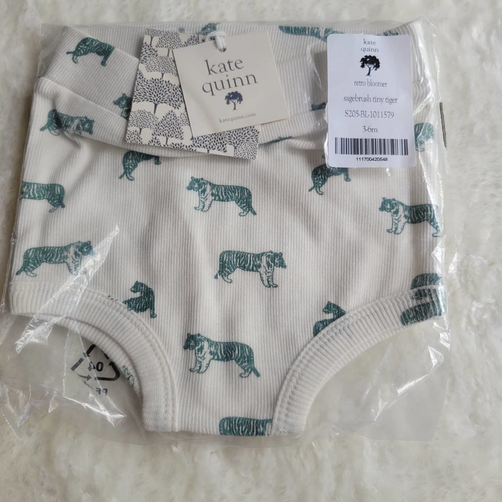 KATE QUINN Sagebrush Tiny Tiger Retro Bloomer 3-6M